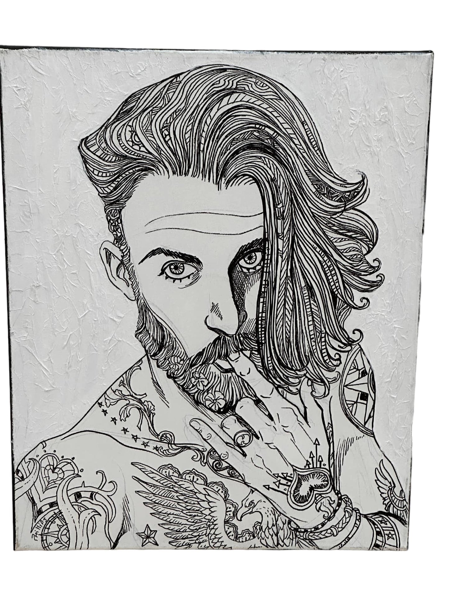 Tatted - Original Painting on Canvas By Joe Phillips