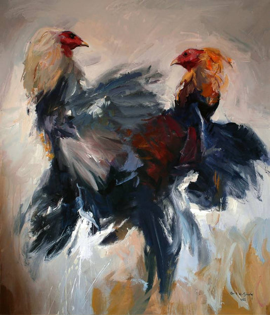 Clash Of Roosters II by Qais Al Sindy