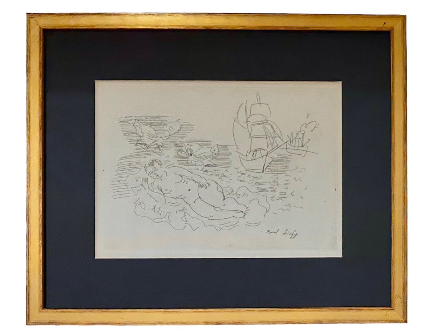 Petite Baigneuse aux Papillons - Etching by Raoul Dufy