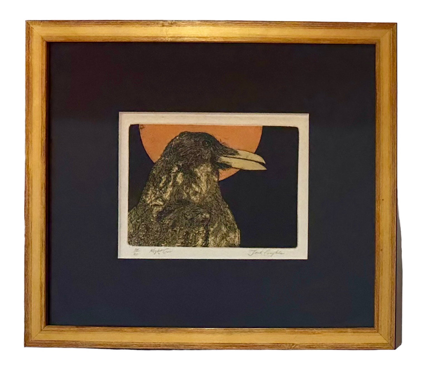 Night Crow - Etching by Jack Coughlin
