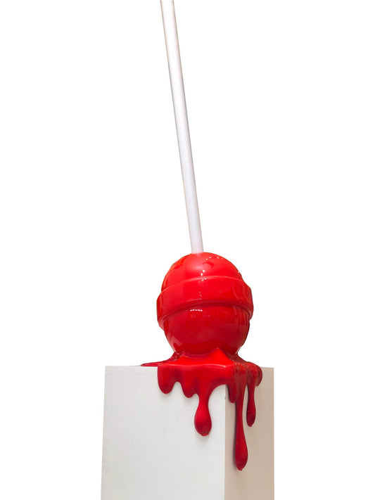 Medium Corner Drip Red Lollipop by Elena Bulatova