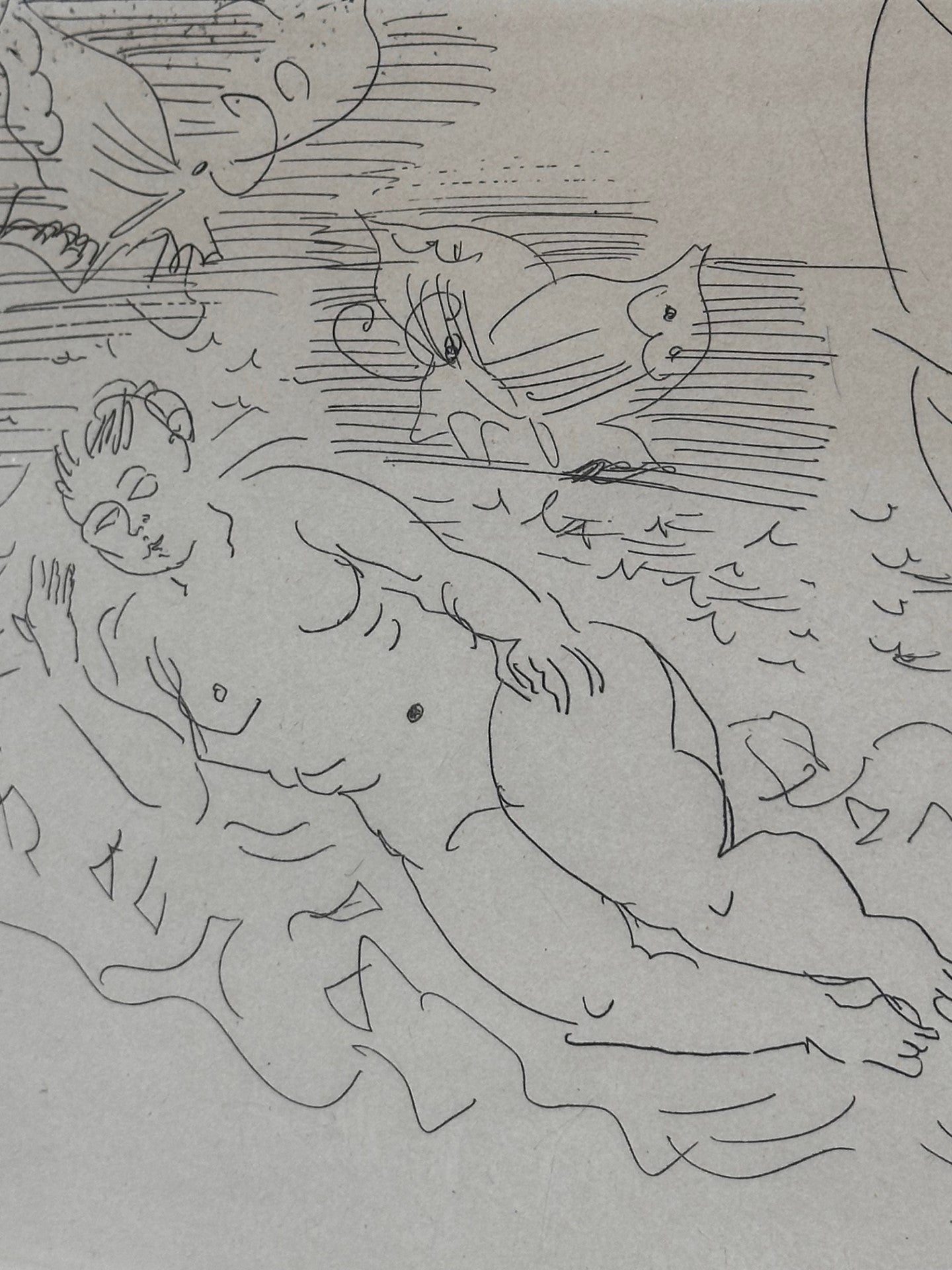Petite Baigneuse aux Papillons - Etching by Raoul Dufy