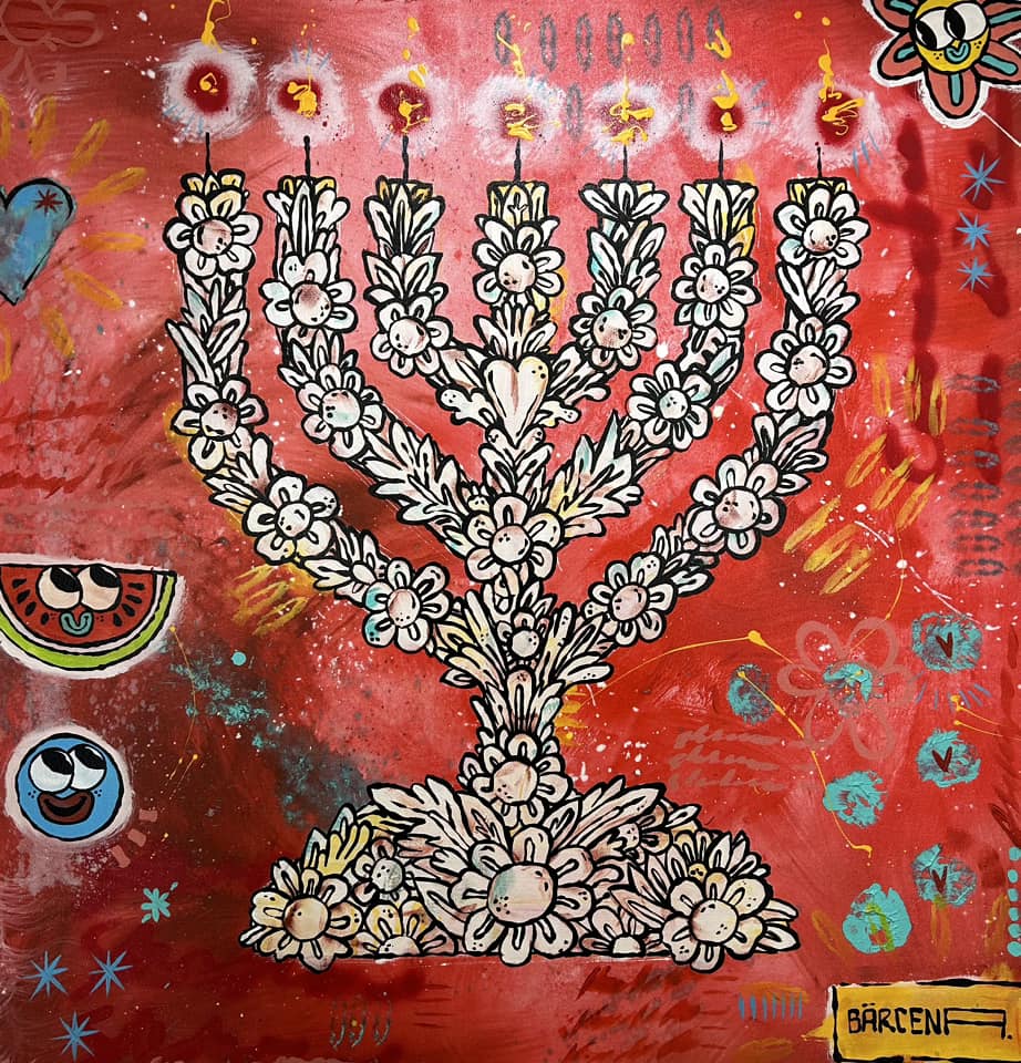 Menorah - Red - By Antonio Bárcena