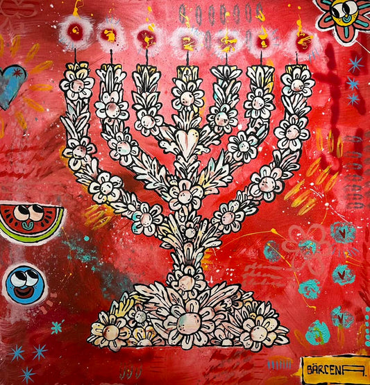 Menorah - Red - By Antonio Bárcena