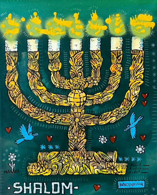 Menorah - God Bless by Antonio Bárcena